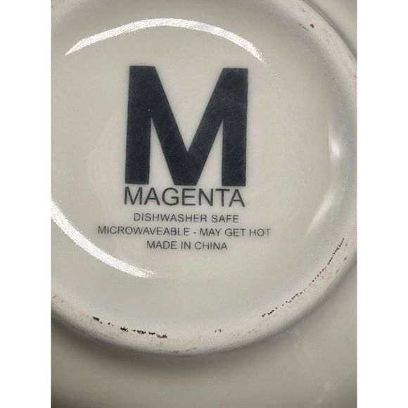 Rae Dunn "M"  Bicycle Mugs Magenta - Picture 4 of 6